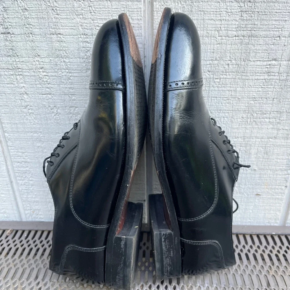 Florsheim Oxford Shoes Men 11 3E Black Leather Cap Toe Brogue 17067-01